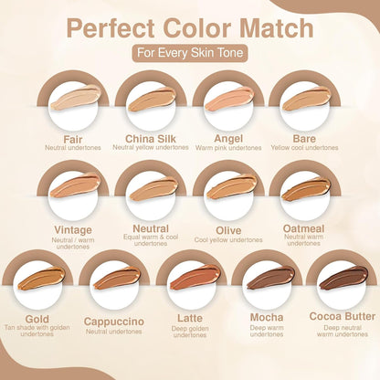 Matte Perfection Foundation Makeup – Long-Lasting, Hydrating Foundation for Semi-Matte Finish - Foundation Full Coverage for All Skin Types - (China Silk) 1.0 US Fl Oz / 30 Ml
