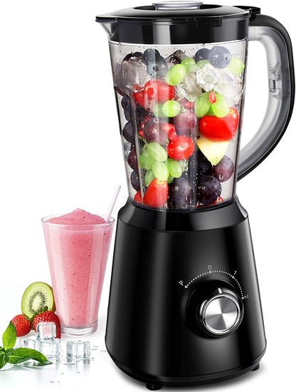 Smoothie Blenders for Kitchen, Countertop Blender with 50Oz Jar for Crushing Ice,Frozen Dessert,2 Speeds & Pulse Function, Bpa-Free,Black