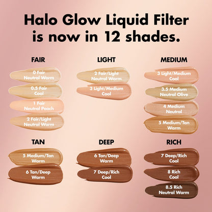 Halo Glow Liquid Filter, 6 Tan/Deep, 1.06 Fl Oz