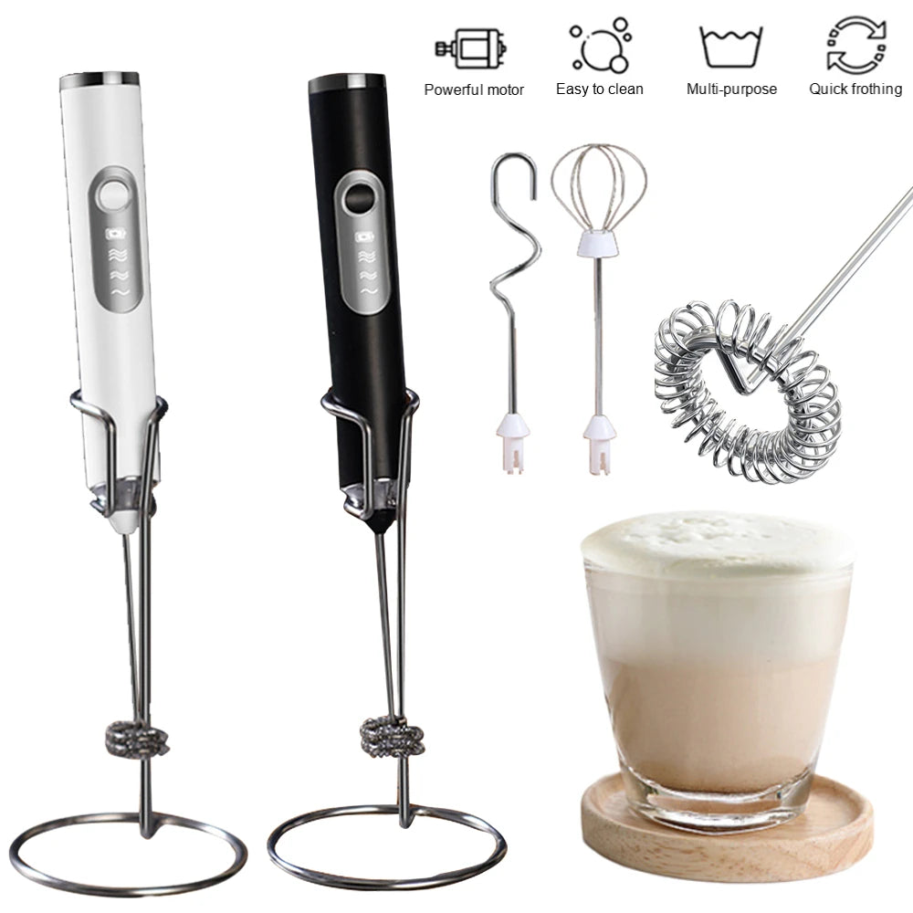 Mini Electric Milk Frother Foamer Blender Coffee Whisk Maker Egg Beater Stirrer Handheld Blender Beverage Mixer Kitchen Gadgets